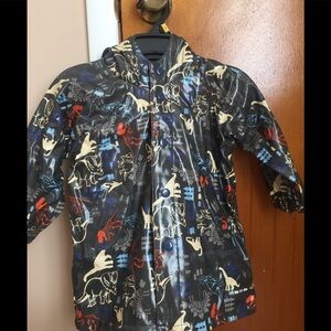 Toddler size dinosaur lined rain jacket 🦕
